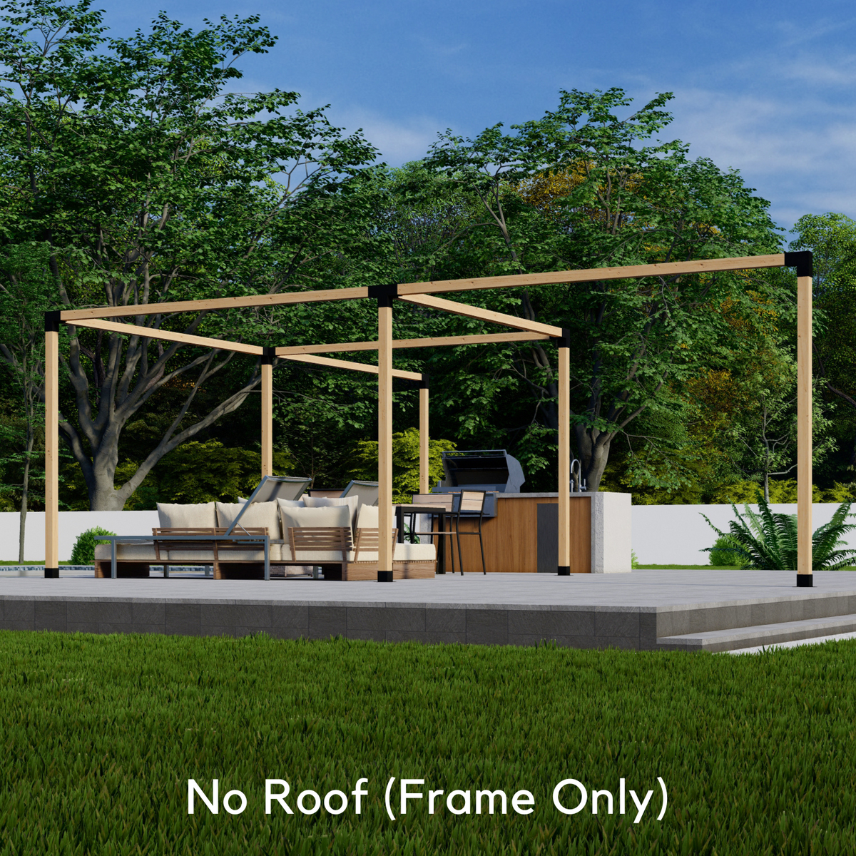 DIY Kit for a Large Triangle Pergola