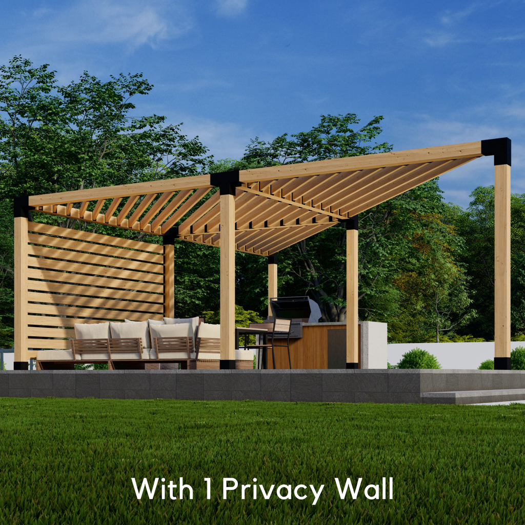 Kit for Building a Pergola in a Corner