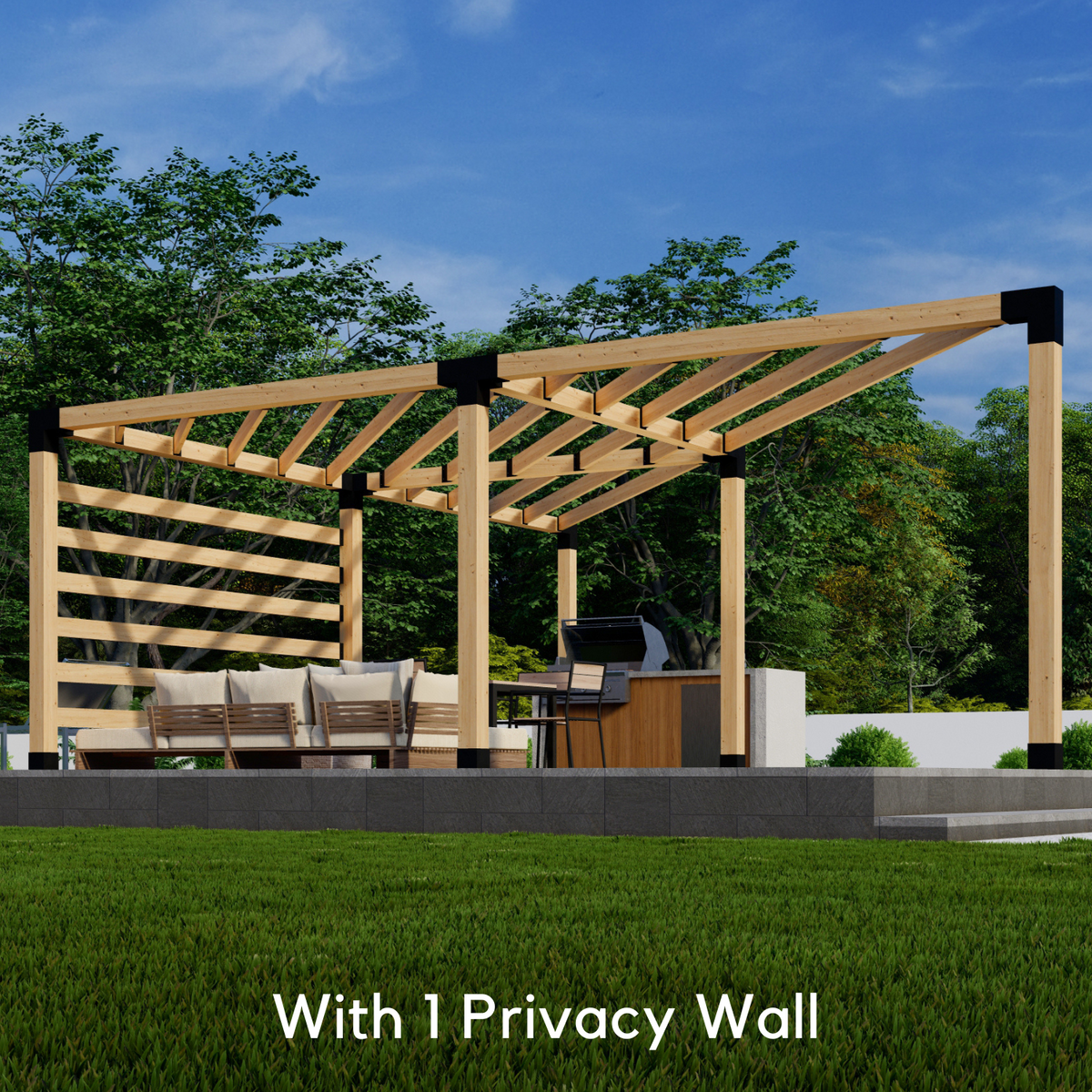 Bracket Kit for Building a Corner Pergola