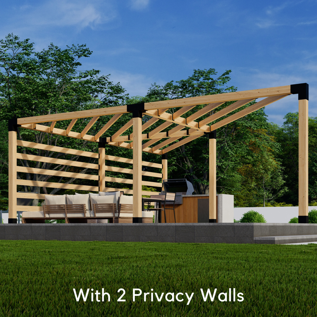 Bracket Kit for Building a Corner Pergola