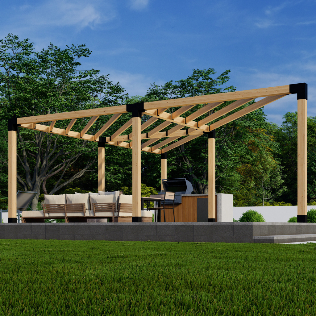 Bracket Kit for Building a Corner Pergola