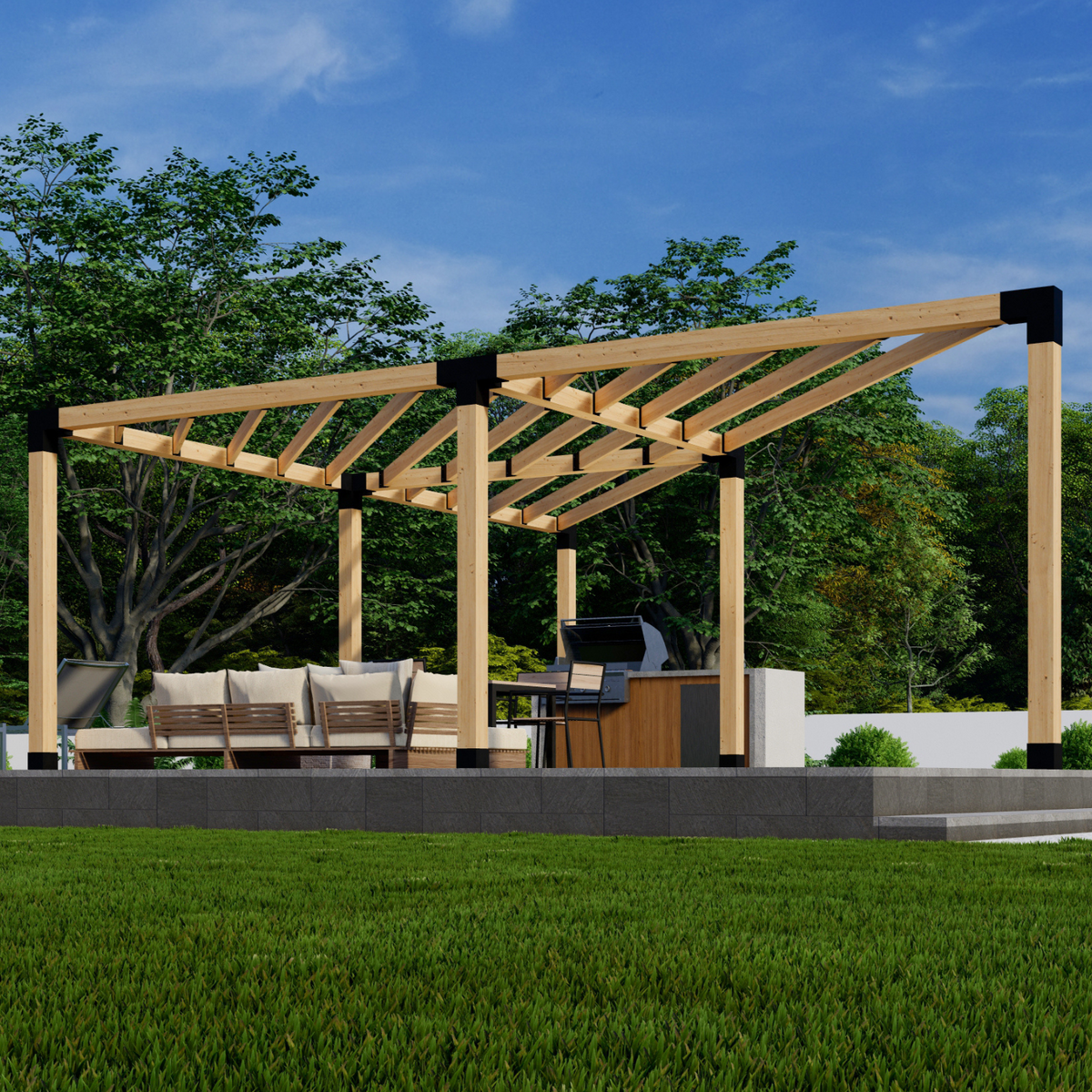 Bracket Kit for Building a Corner Pergola