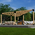 Bracket Kit for a Wooden Corner Pergola With Roof