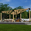 Kit for a Pergola in Corner of Yard
