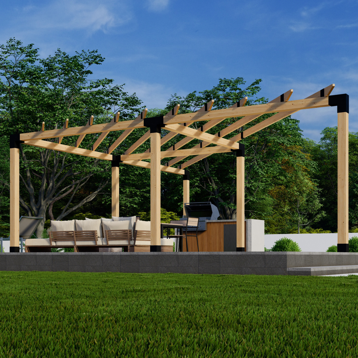 Corner Trellis Pergola Kit
