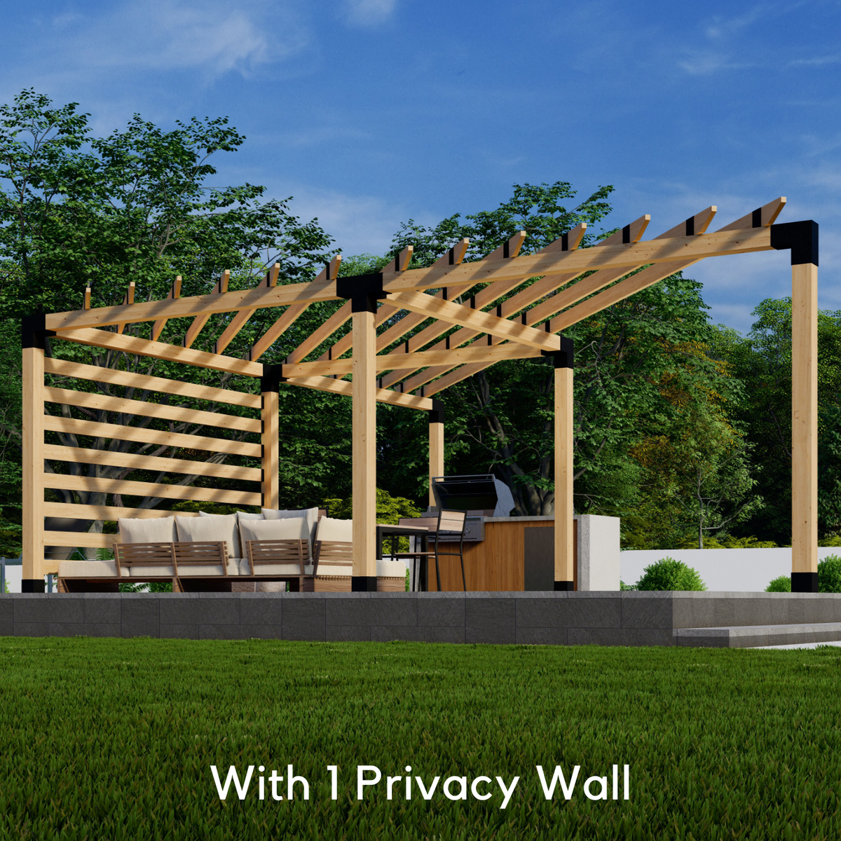 Kit for a Corner Pergola w/ Roof