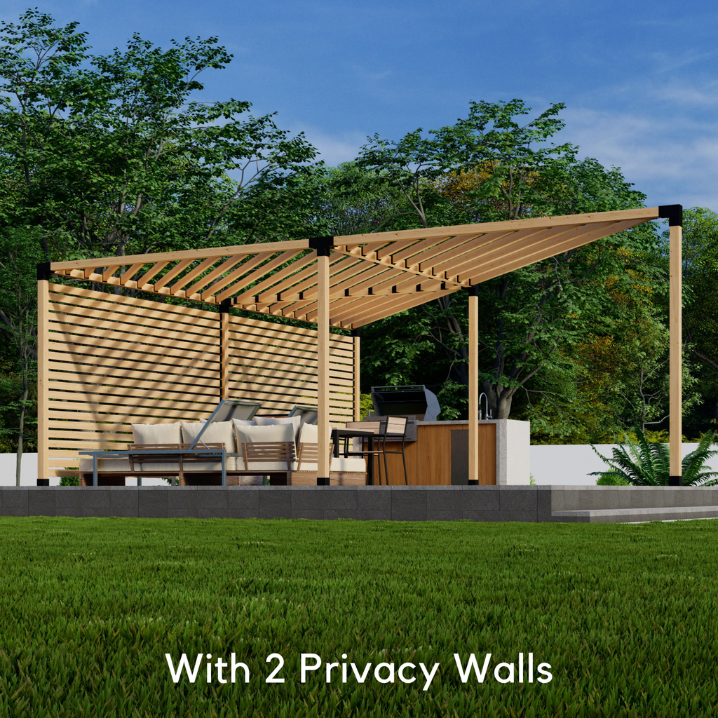 Kit for a Triangular Corner Pergola With Roof