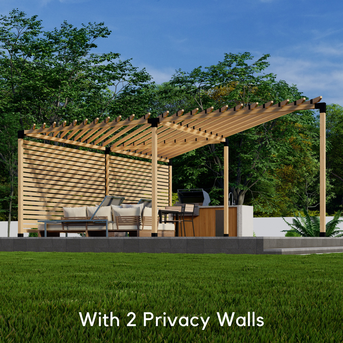 3-Sided Triangular Pergola Kit