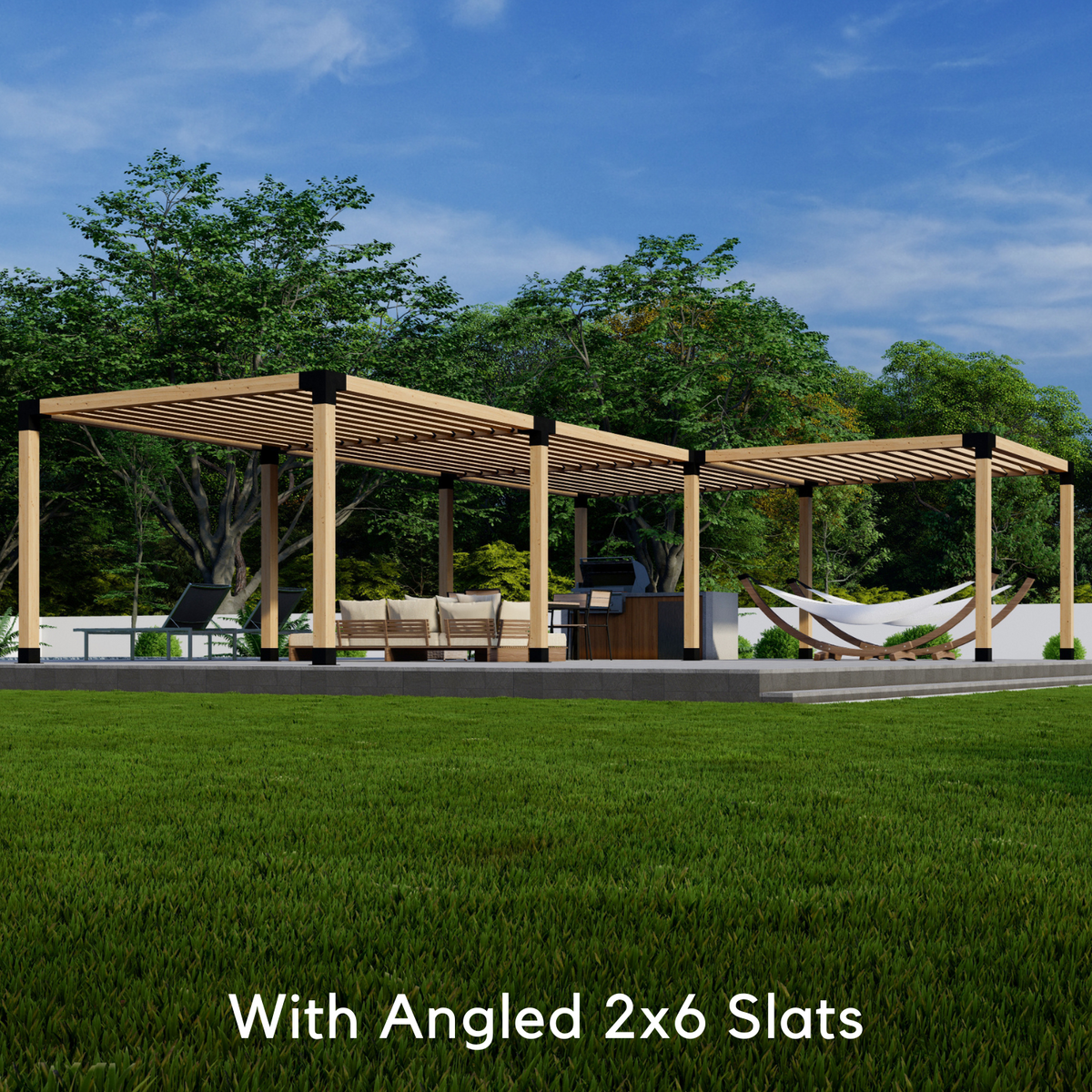 Corner L-Shaped Pergola Kit