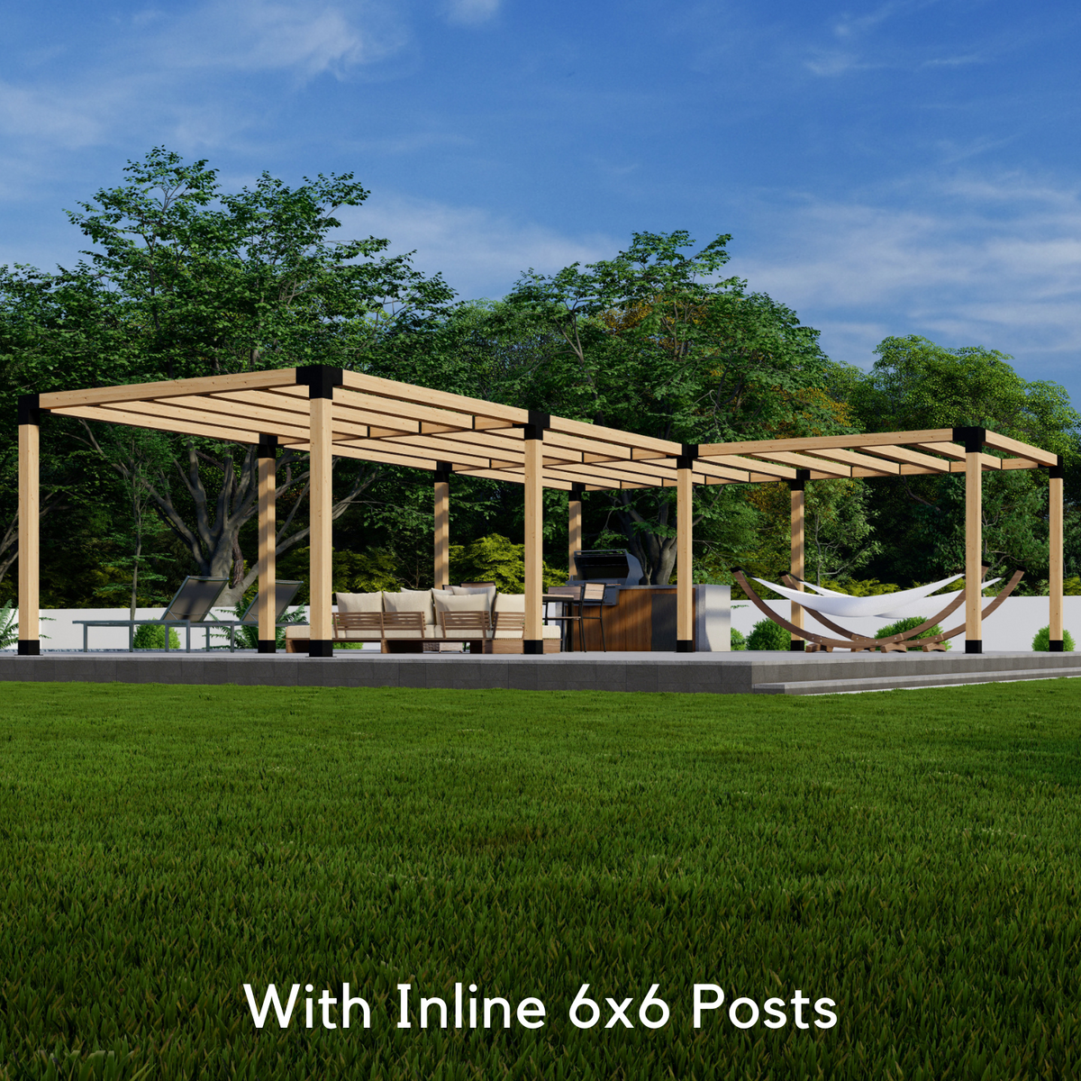 Corner L-Shaped Pergola Kit