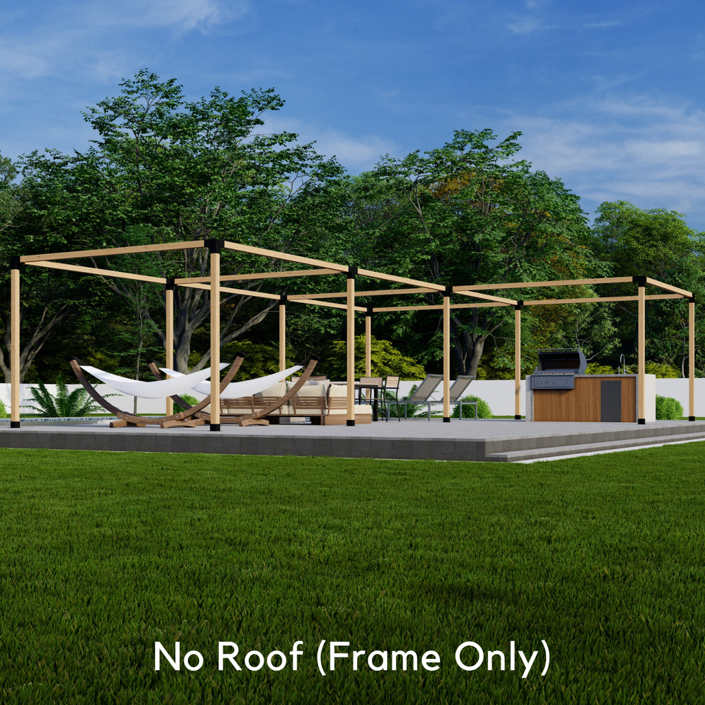 Bracket Kit for an L-Shaped Pergola With Roof