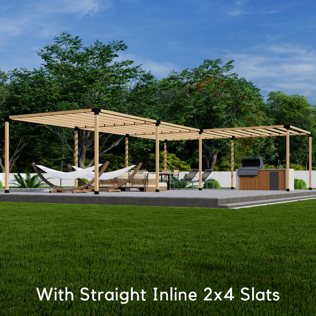 Bracket Kit for an L-Shaped Pergola With Roof