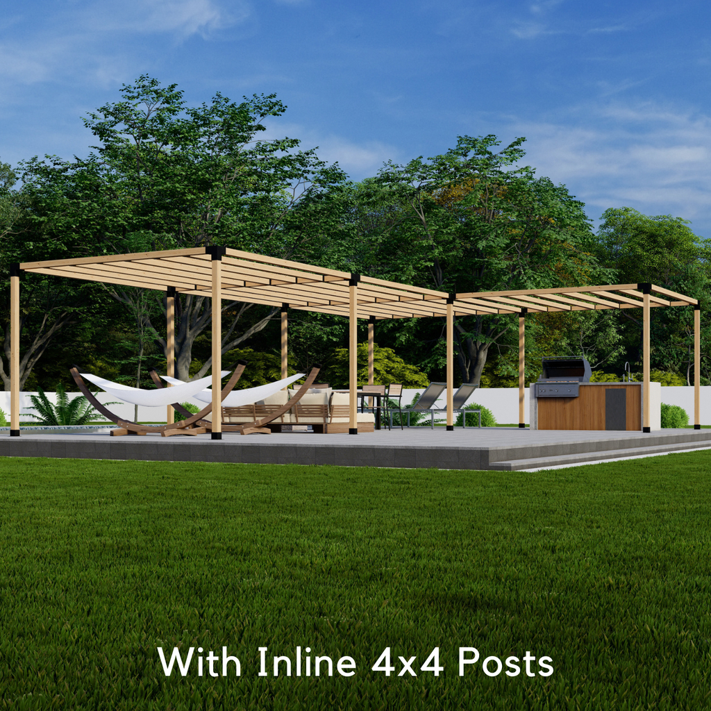 Bracket Kit for an L-Shaped Pergola With Roof