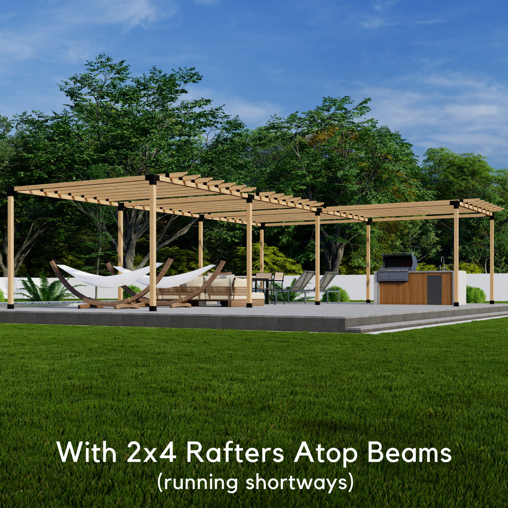 Bracket Kit for an L-Shaped Pergola With Roof
