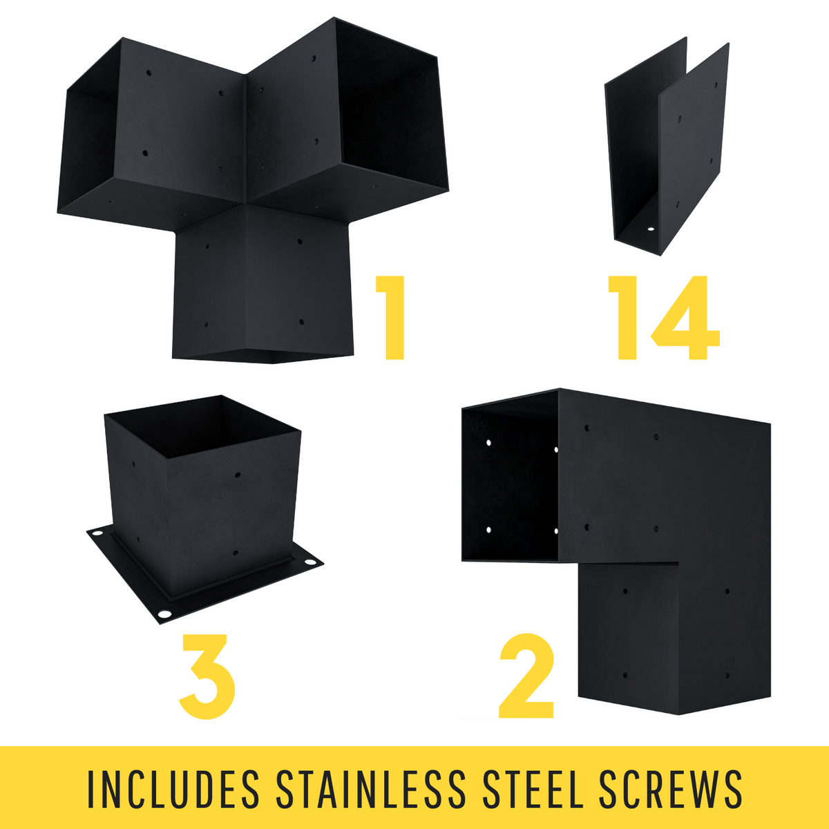 Kit for a Corner Pergola With 3 Sides