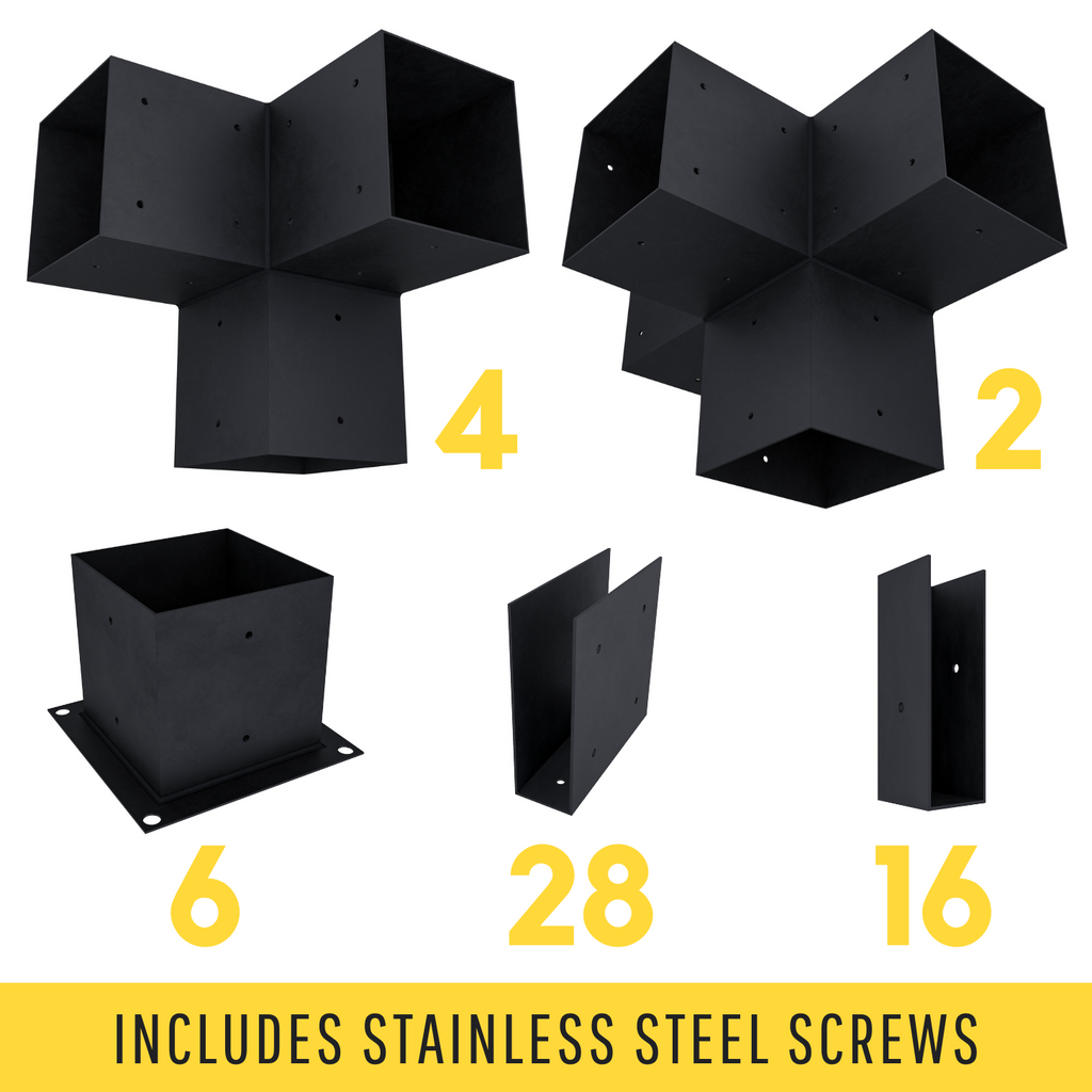 Pergola Hardware Brackets Kit (4x4 or 6x6)