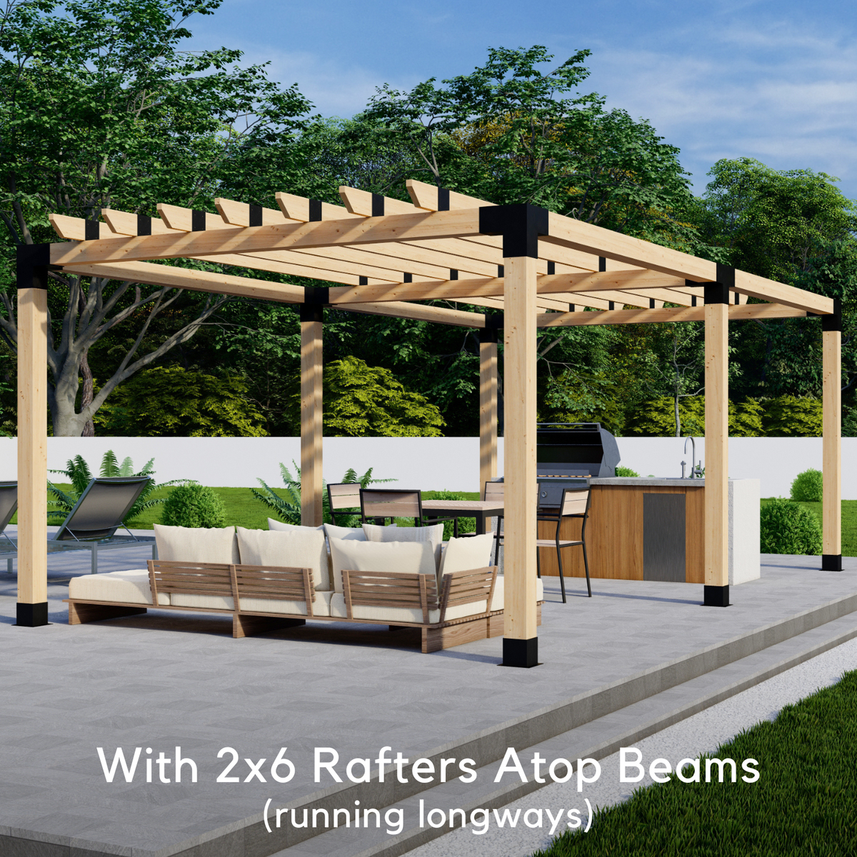 Pergola autoportante 24' x 12' avec toit