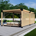 Bracket Kit for a Wooden Pergola With Roof and Sides