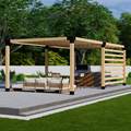 Bracket Kit for Building a Wood Pergola With Roof