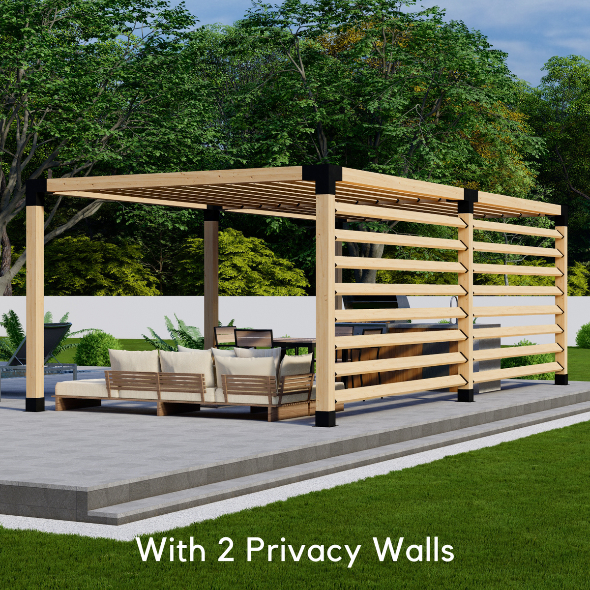 Bracket Kit for Building a Wood Pergola With Roof