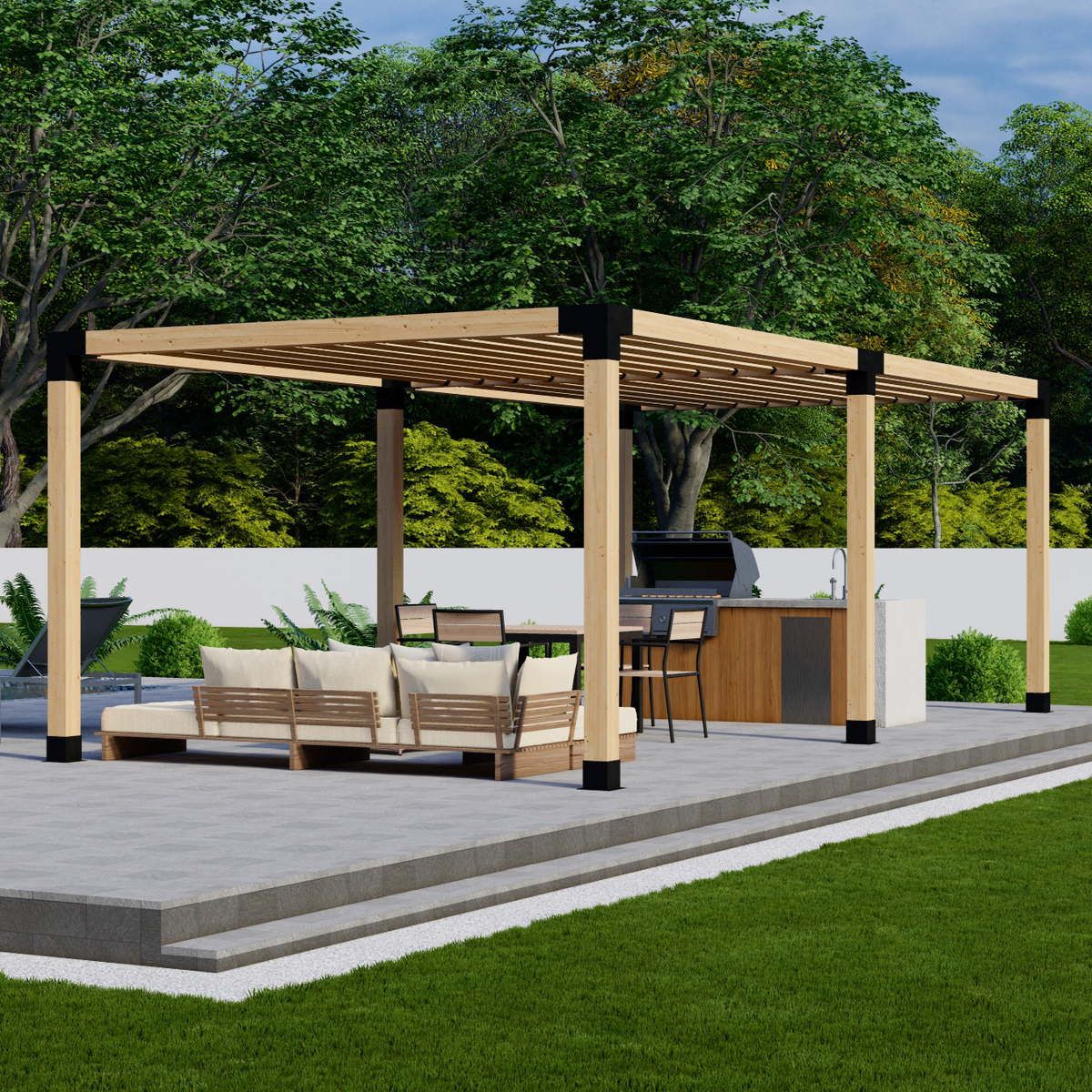 Pergola Metal Bracket Kit (For 4x4 or 6x6 Posts)