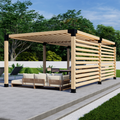 DIY Kit for a Pergola With Privacy Walls