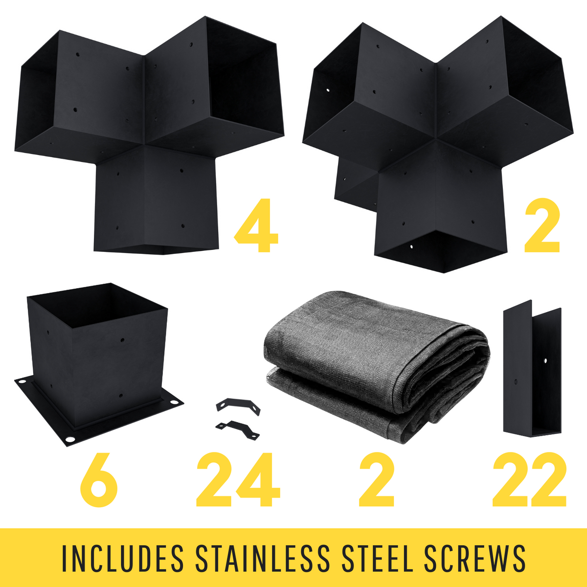 Kit for a Pergola With Canvas Pergola Roof Canopies