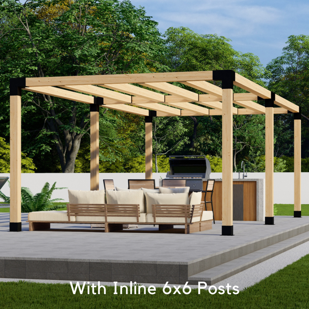 Pergola autoportante 13' x 10' avec toit