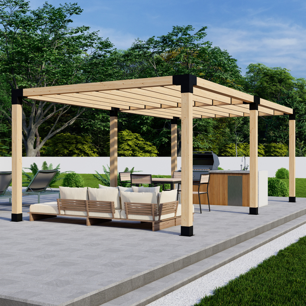 Pergola autoportante 13' x 10' avec toit