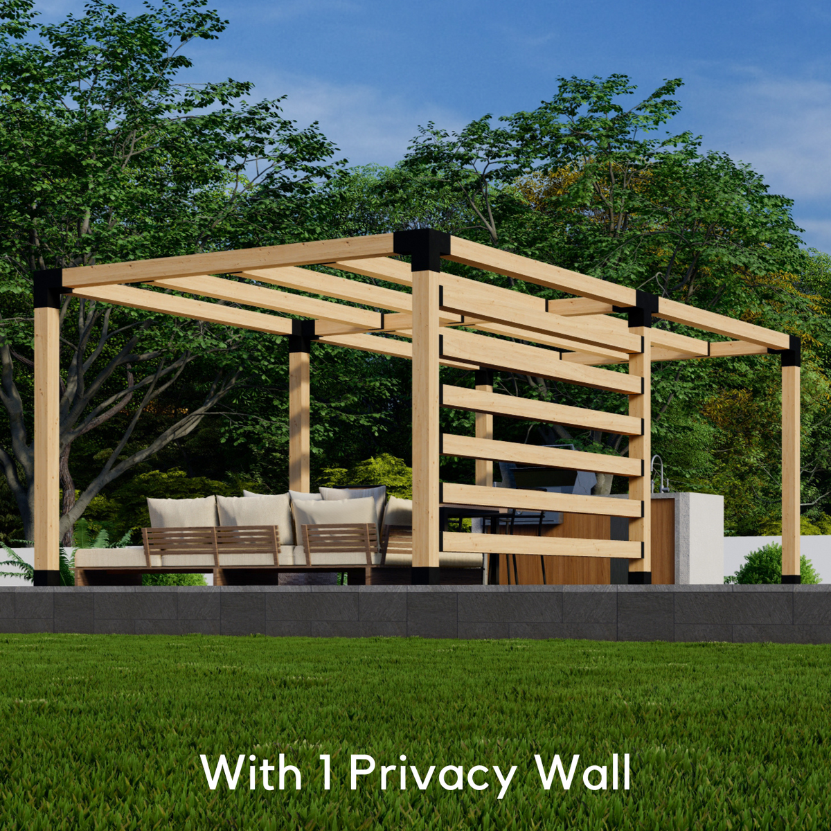 Bracket Kit to Build a Metal and Wood Pergola