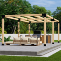 Bracket Kit to Build a Metal and Wood Pergola