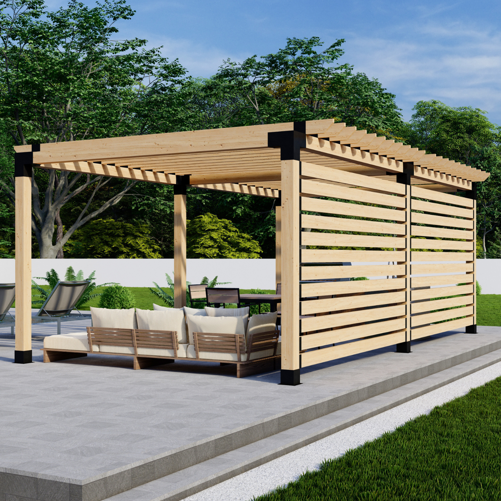 Kit for Building a Pergola for Deck Shade