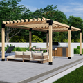 Brackets & Hardware for a Wooden Pergola Kit With Roof