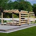 Bracket Kit for a Homemade Pergola With Roof