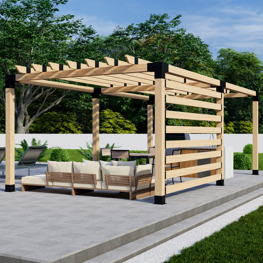 Set of 6x6 Brackets for Pergola Over Patio