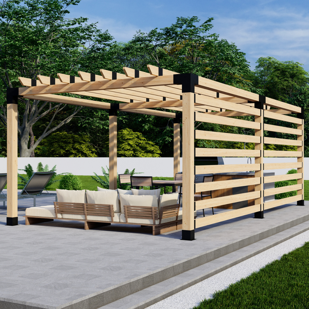 Brackets & Hardware for a Wood / Cedar Pergola Kit