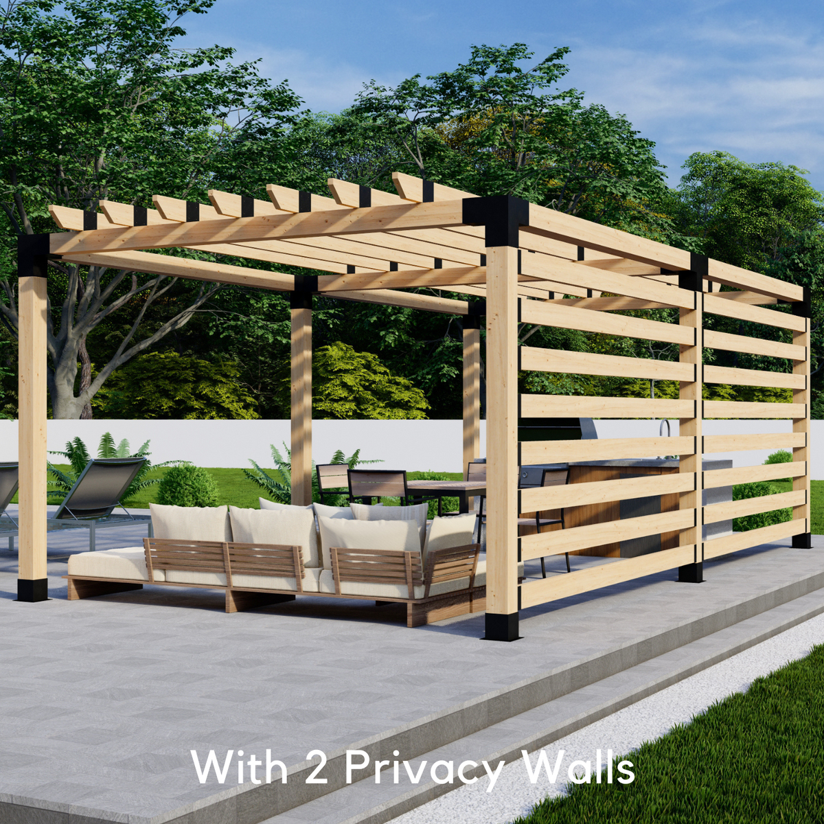 Set of 6x6 Brackets for Pergola Over Patio