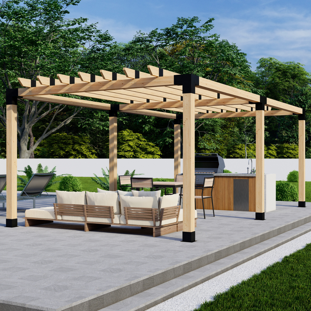 DIY Pergola Kit (Steel Brackets & Hardware)