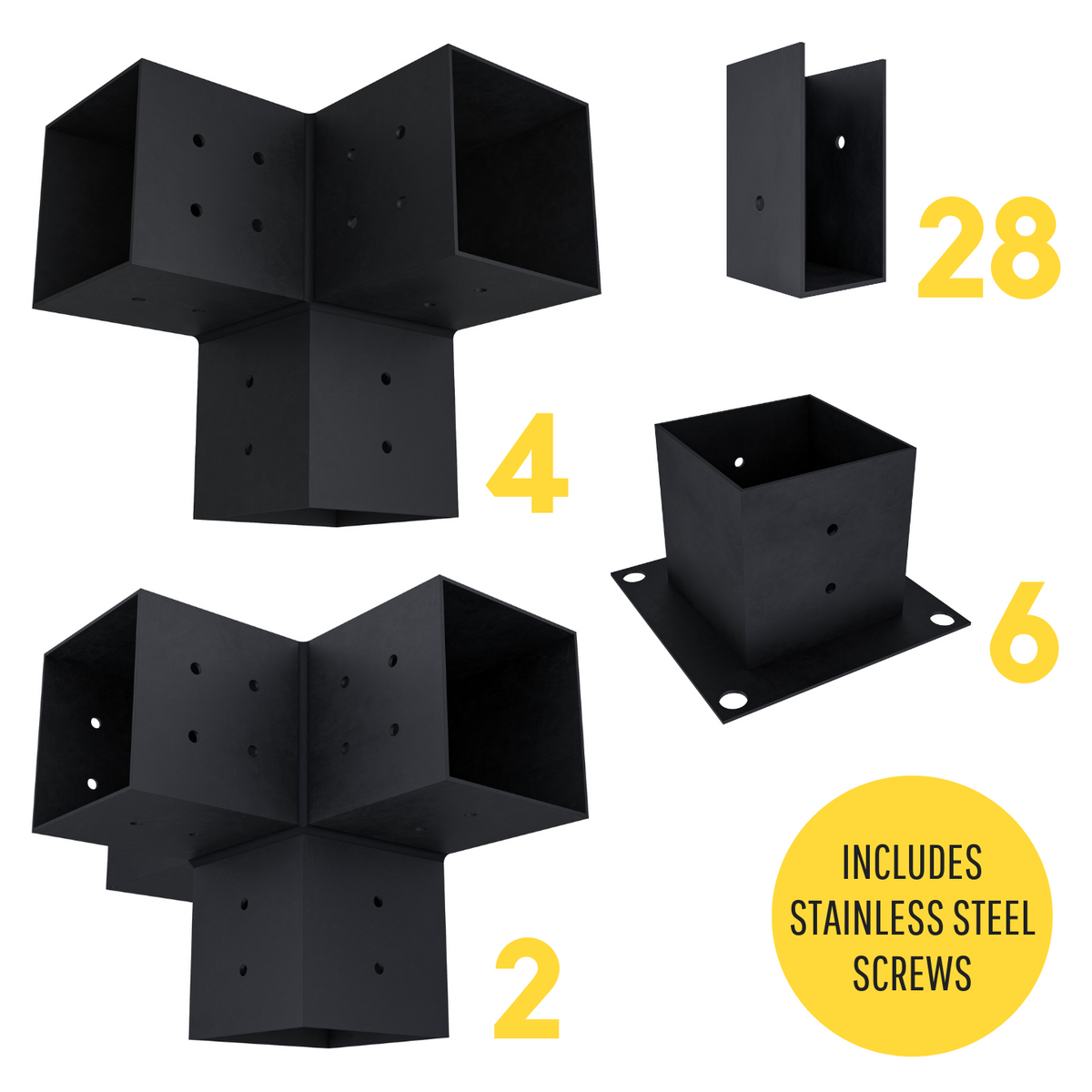 Kit de pergola autoportante 8x22 avec toit