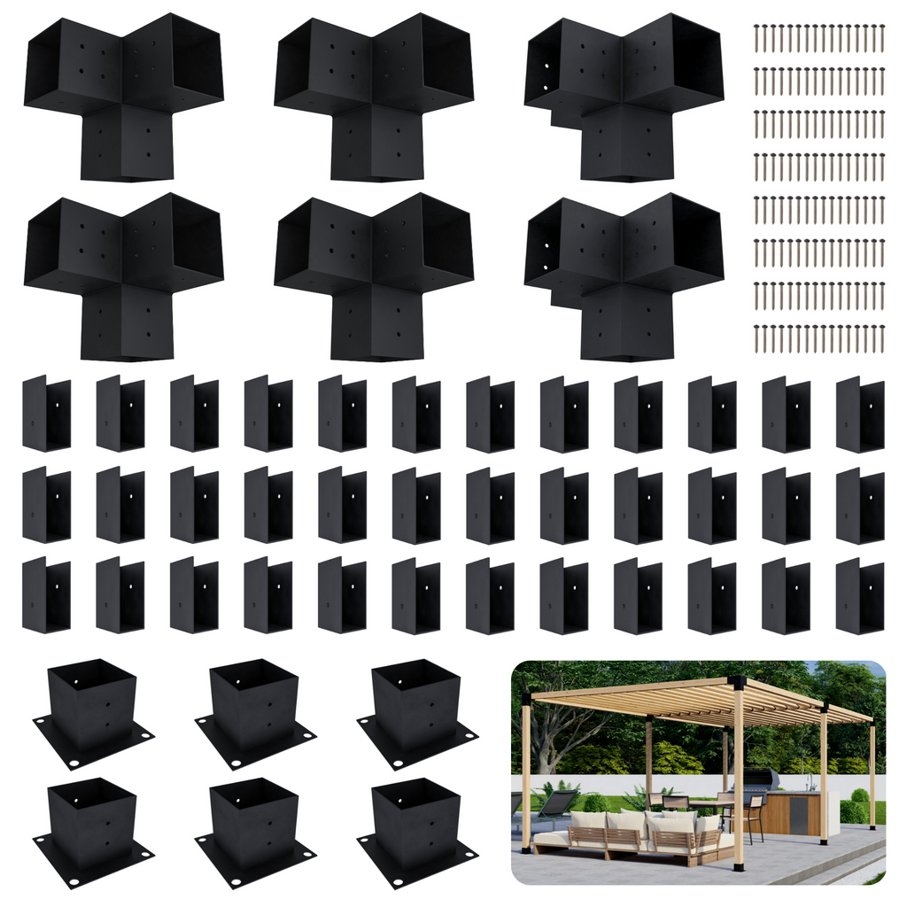 Kit de pergola autoportante 22x8 avec toit