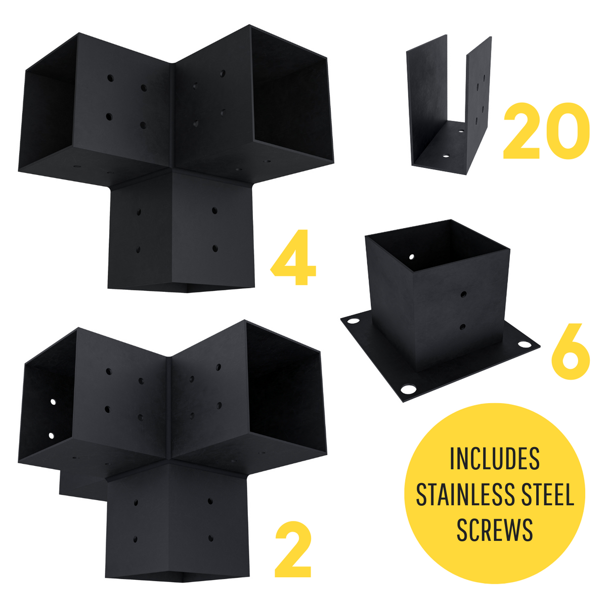 Bracket Kit for a Square or Rectangle Pergola