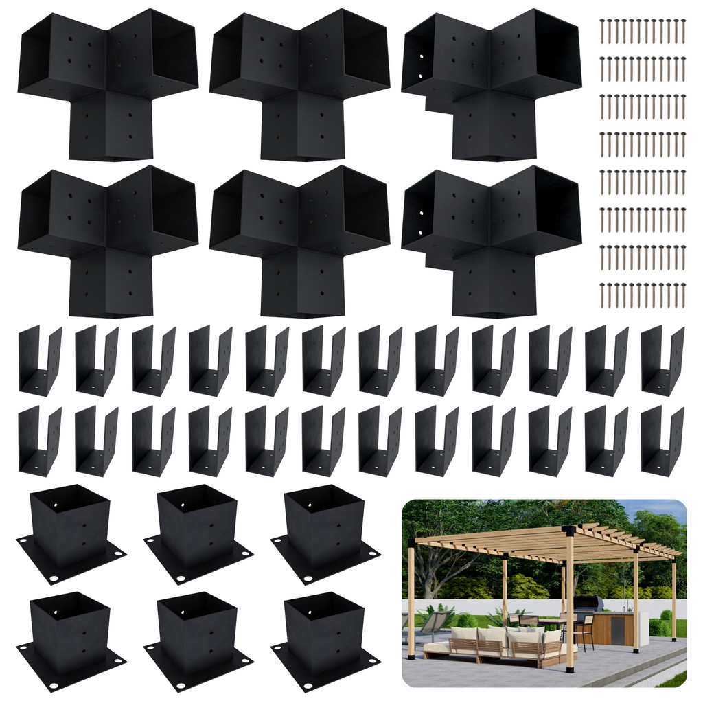 Kit de pergola autoportante 12x20 avec toit