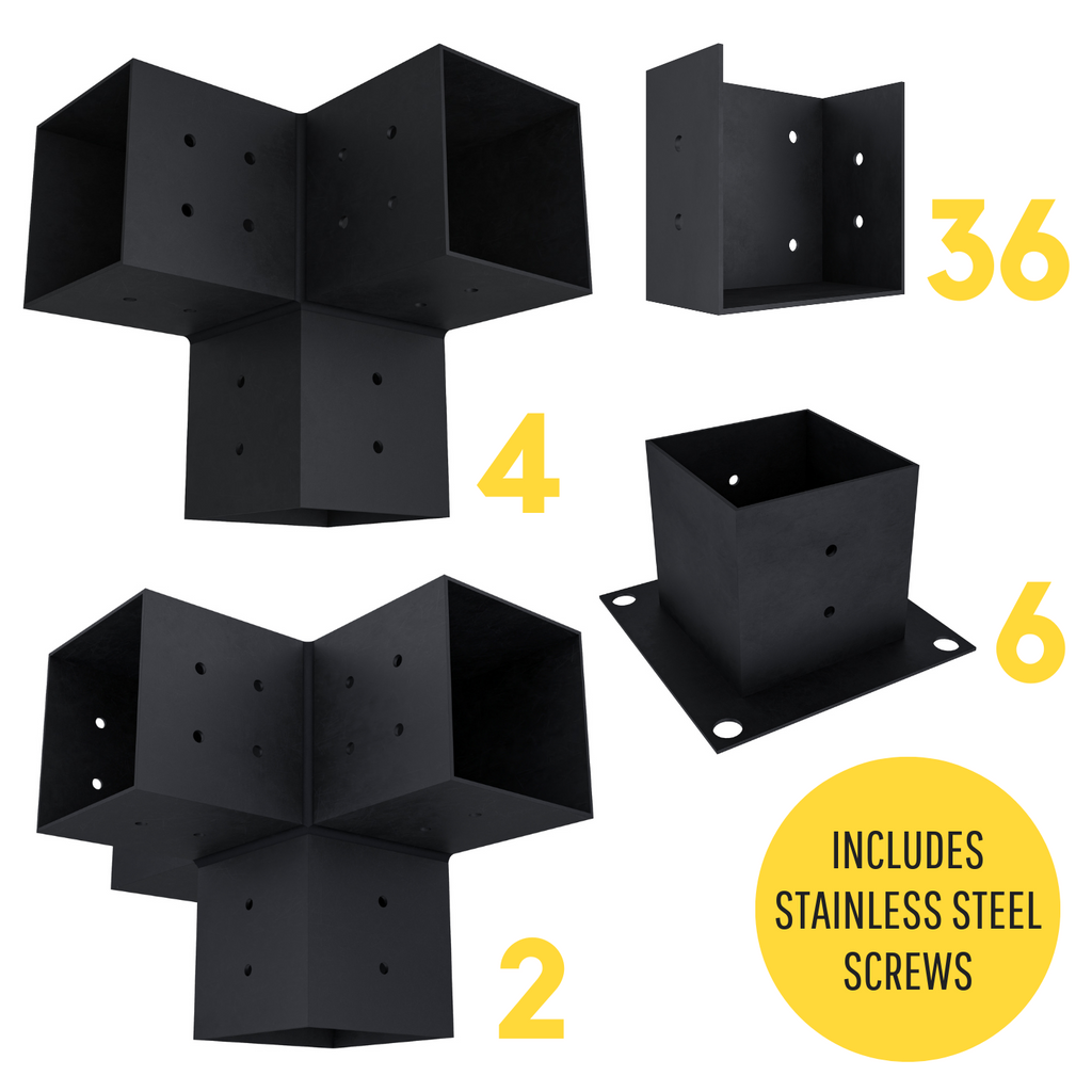 Kit for Building a Pergola Over Patio