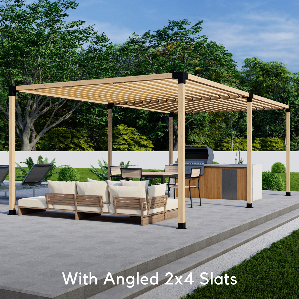 Kit de pergola autoportante 13x10 avec toit