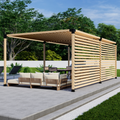 Kit for a Pergola With Roof and Sides