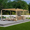Kit for Building a Custom Pergola With Roof