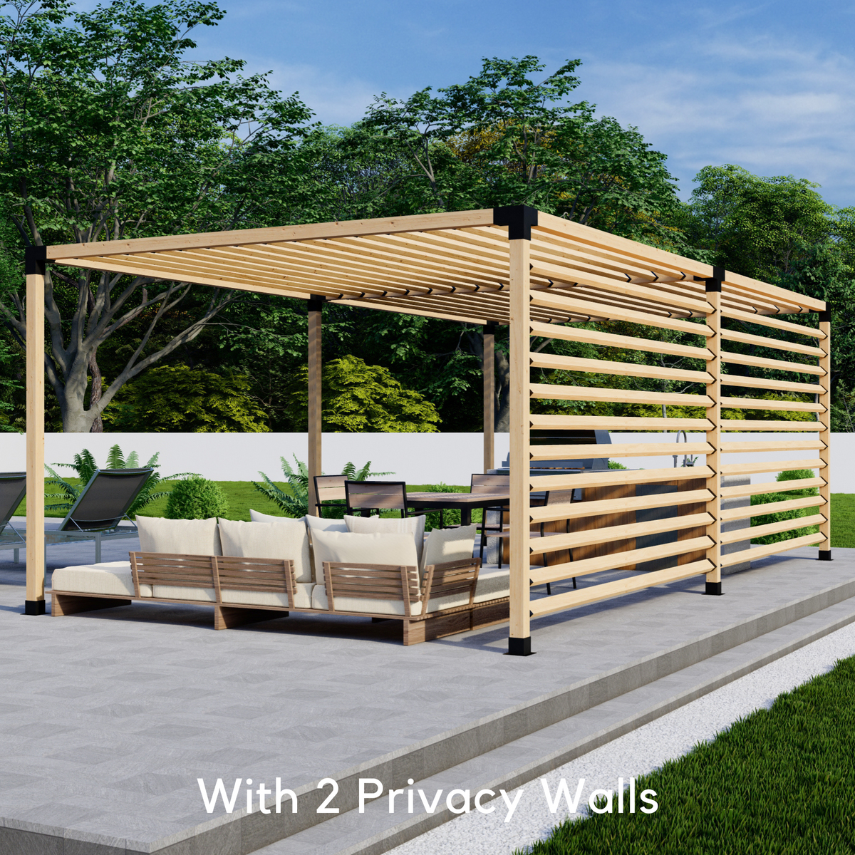 Bracket Kit for Building a Wood Backyard Pergola
