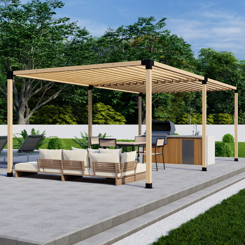 Bracket Kit for Building a Wood Backyard Pergola