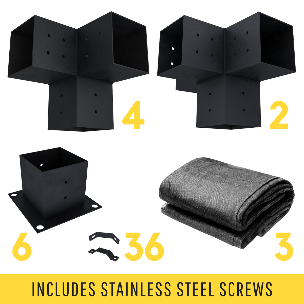Kit for Canopy-Covered Pergola w/ Sunscreen for Pergola Wall