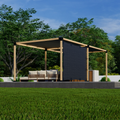 Kit for Canopy-Covered Pergola w/ Sunscreen for Pergola Wall